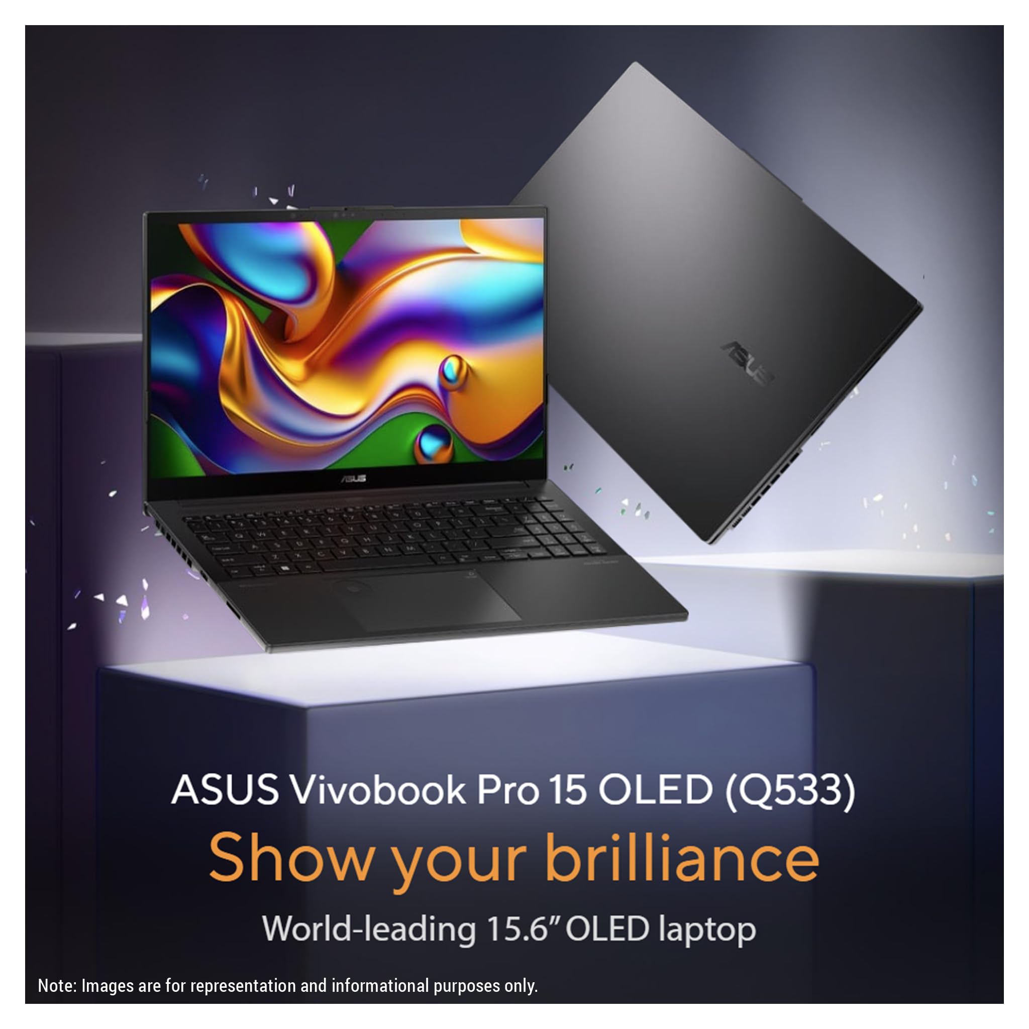 Asus Vivobook Pro 15 OLED Laptop, Intel 7-155H, 24 GB LPDDR5 Ram